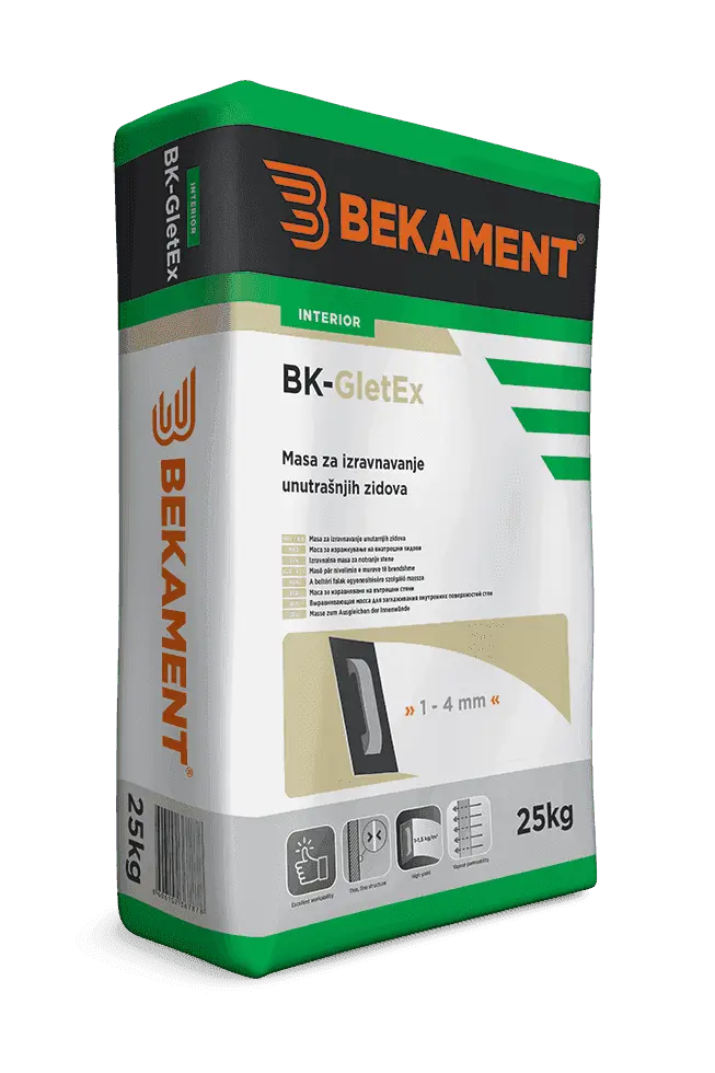 BK-GletEX 25kg Masa za izravnavanje unutrašnjih zidova"