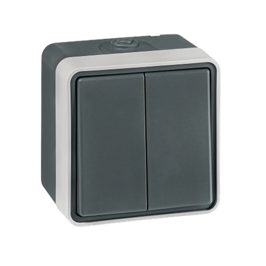 PREKIDAC SERIJSKI PROTECTA 10A 250V IP55, TAMNO SIVI, 22502.A1, ALING-CONEL