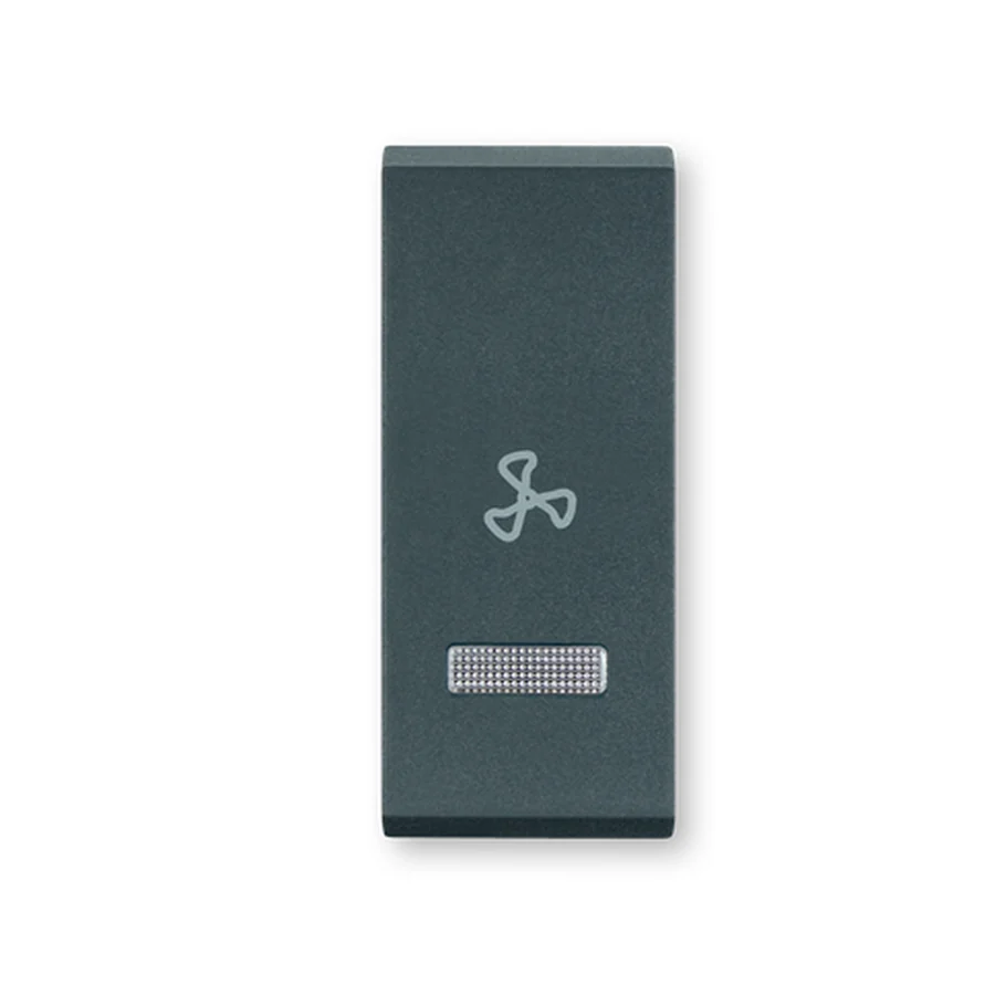 TASTER SAOZNAKOM VENTILATORA I INDIKACIJOM 1M ANTRACIT, 65425.A, ALING MODE