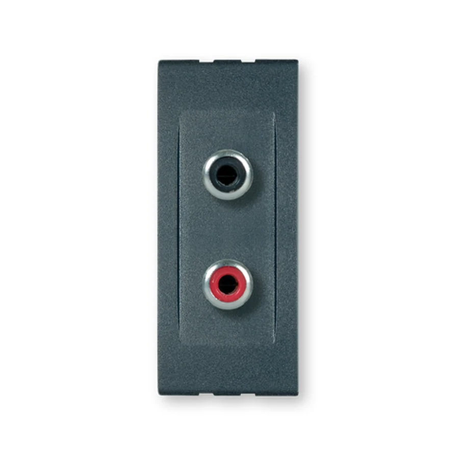 PRIKLJUCNICA AUDIO RCA DVOSTRUKA 1M, ANTRACIT 6627.A, ALING MODE