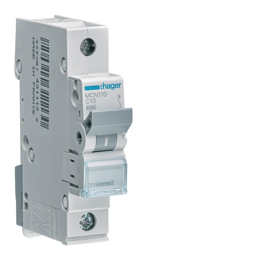 OSIGURAC AUTOMATSKI 10A, C, 1-POLNI, 6KA, MCN110, HAGER