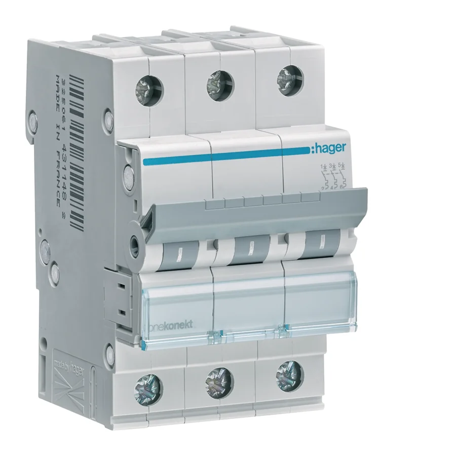 OSIGURAC AUTOMATSKI 16A, C, 3-POLNI, 6KA, MCN316, HAGER