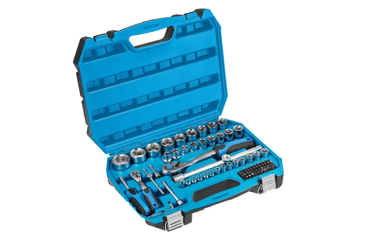 Set nasadnih ključeva i bitova 1/4"-1/2" 89-dijelni, CrV/CrMo, račna 72 zuba
