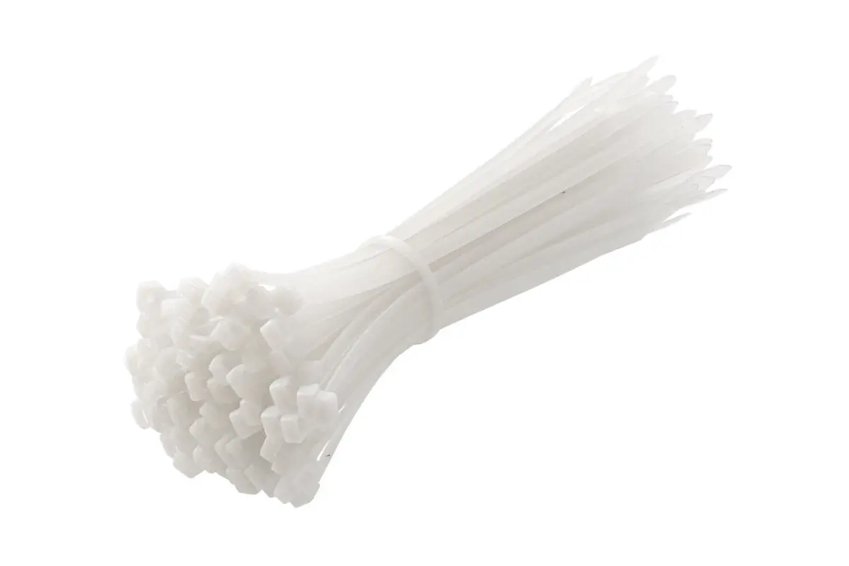 Plastična vezica, bijela, 4,8 x 200 mm, 100 komada