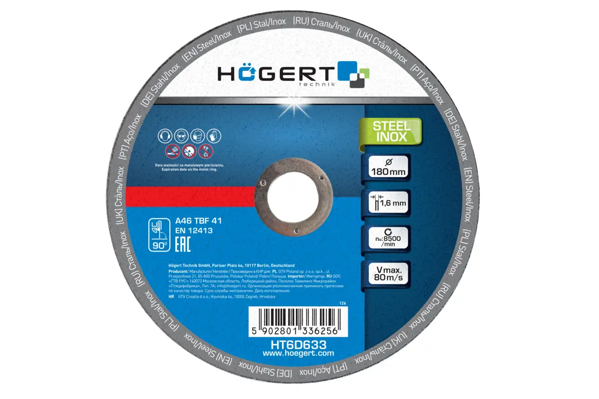 Rezna ploča korundirana za metal/inox, 180 mm, 1.6 mm PRO