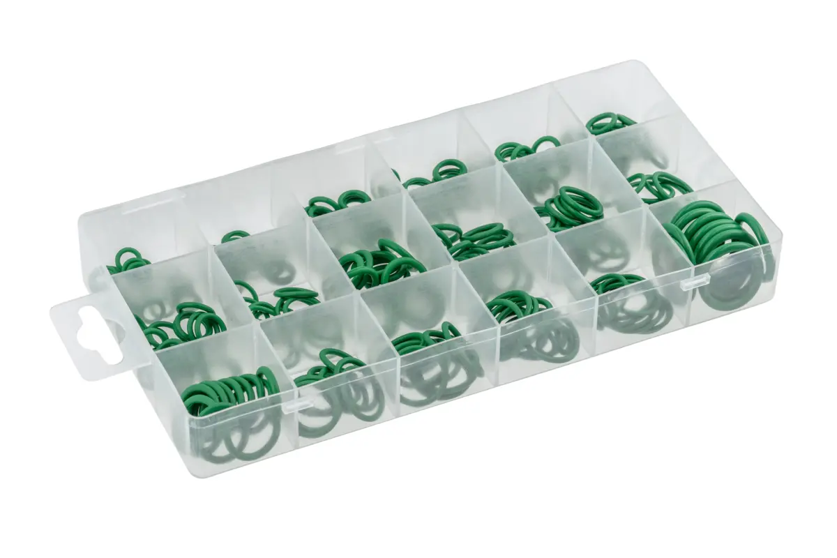 Set O-ring gumenih brtvi za klimu (zelene), NBR, -50/+125 stupnjeva celzija, 270-dijelni