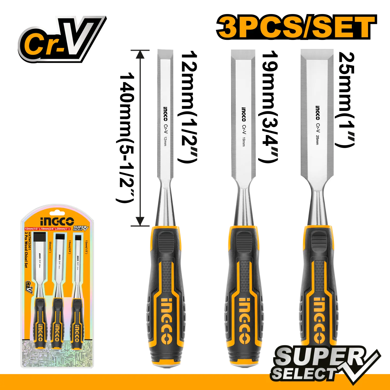 SET DLIJETA ZA DRVO 3KOM 12,19,25MM HKTWCS301