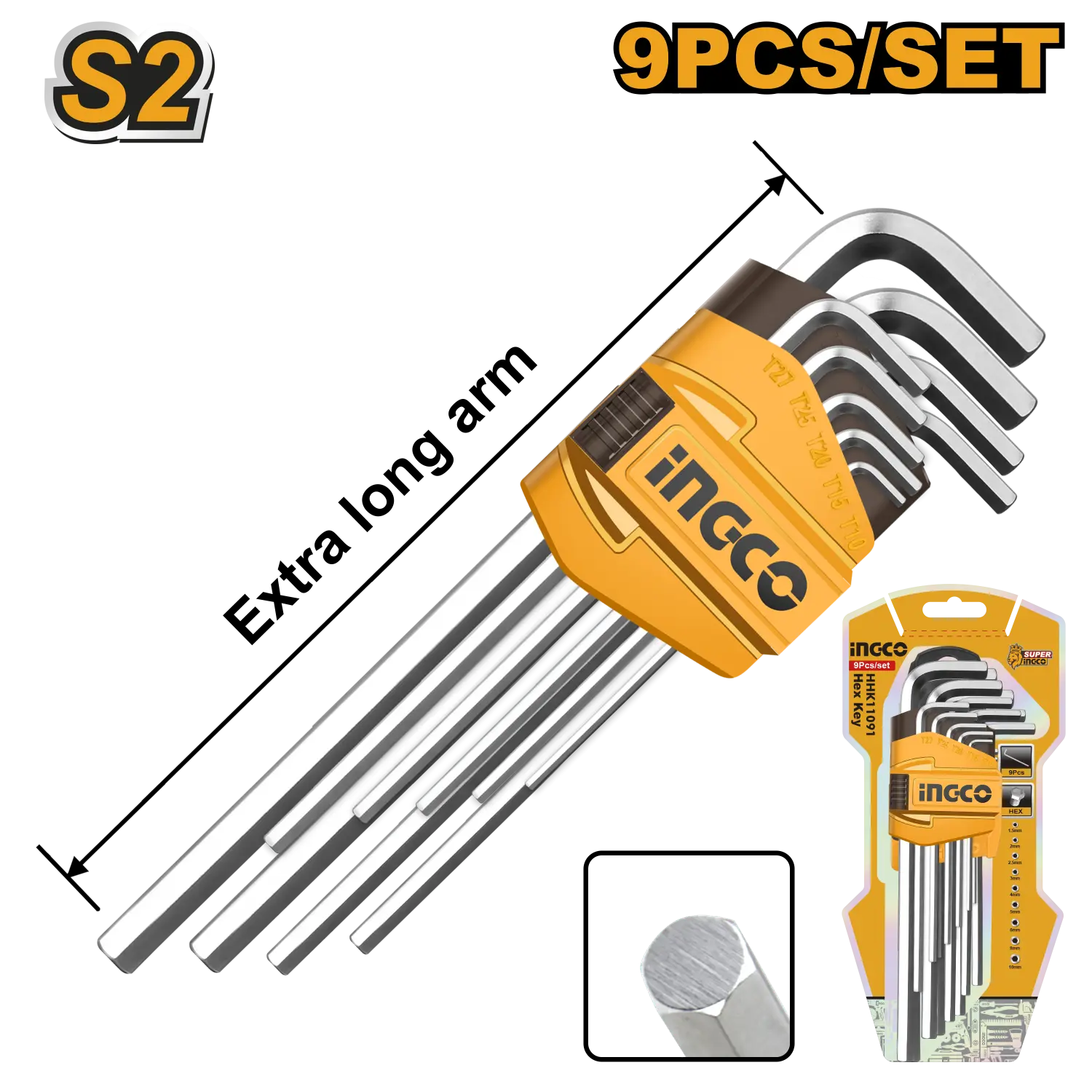 SET IMBUS KLJUČEVA DUGI 9KOM 1.5-10MM HHK11092