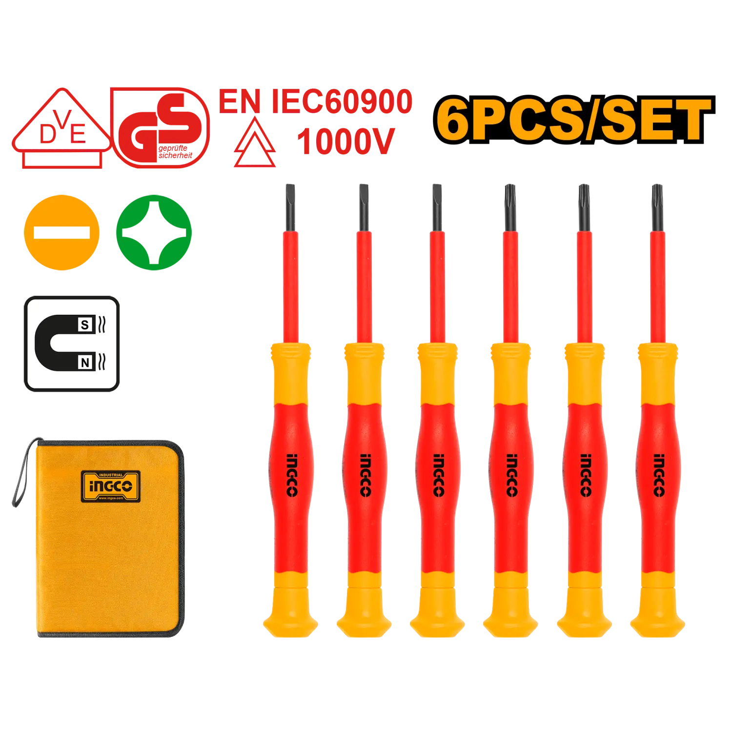 SET ŠRAFCIGERA 6KOM, 1000V INDUSTR. HKIPSD0601